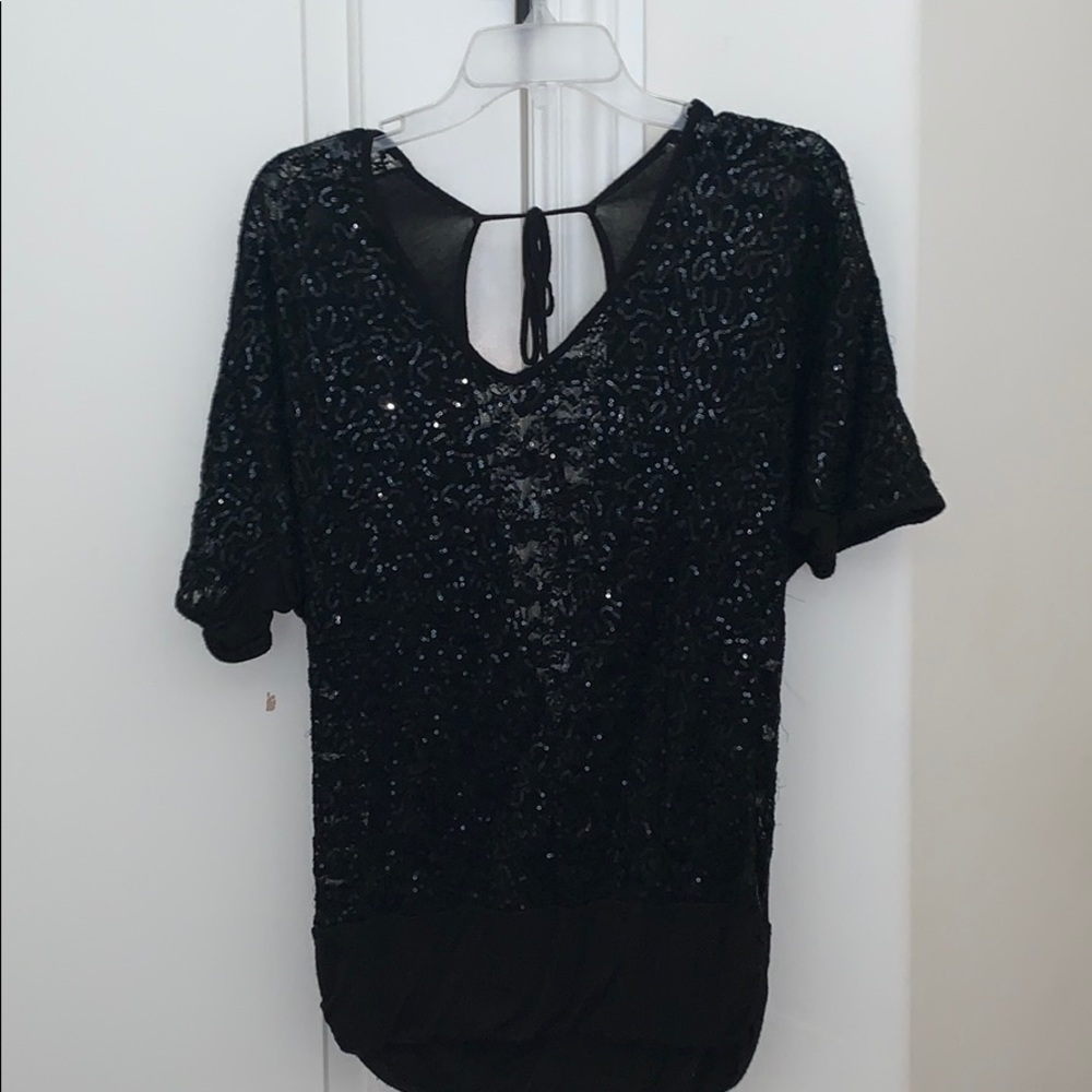 Black Sequin Top
